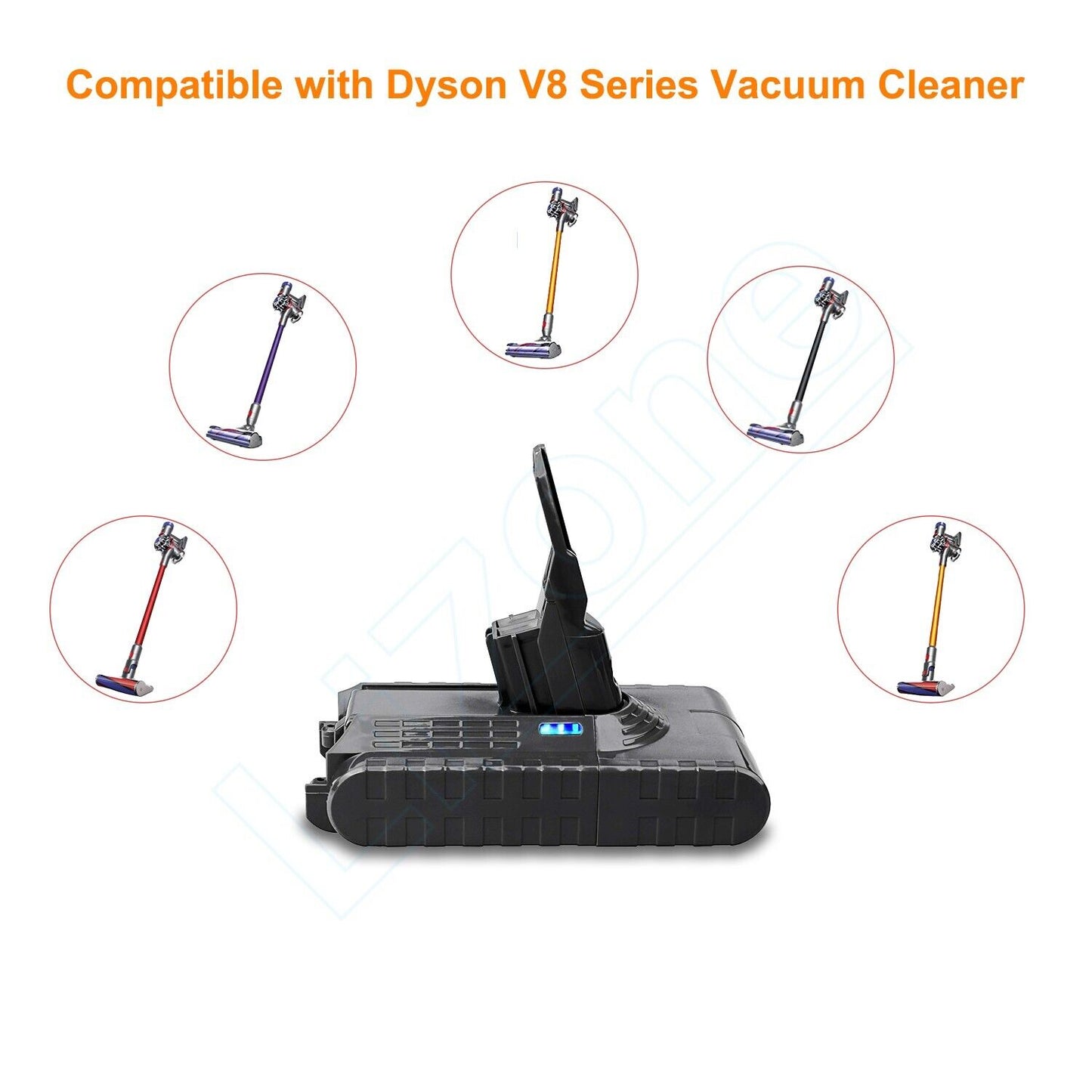 High Capacity 4800 Dyson V8 Compatible Battery