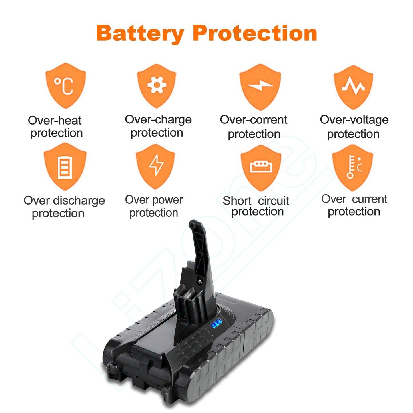 High Capacity 4800 Dyson V8 Compatible Battery