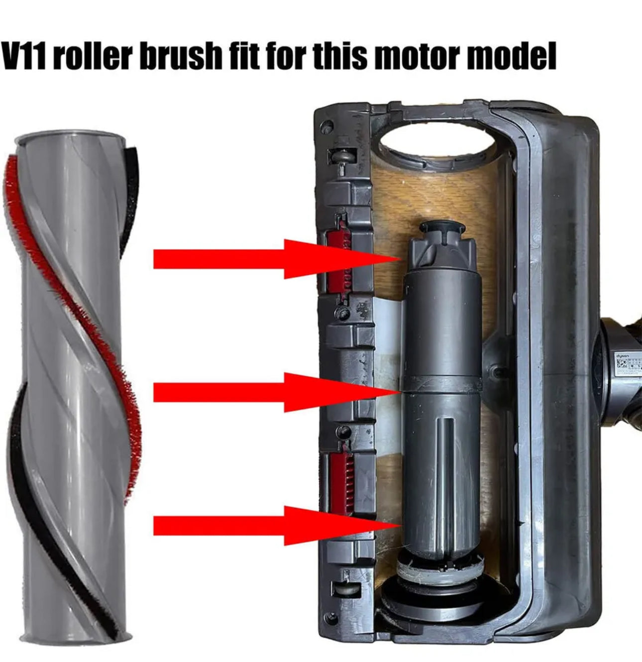 Torque Drive Brushroll For DYSON V11 SV1 - Silver Red