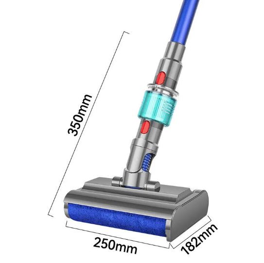 Electric Wet Dry Mopping Head Soft Brush Compatible With Dyson V7 V8 V10 V11 V15 Floor Scrubber With WaterTank
