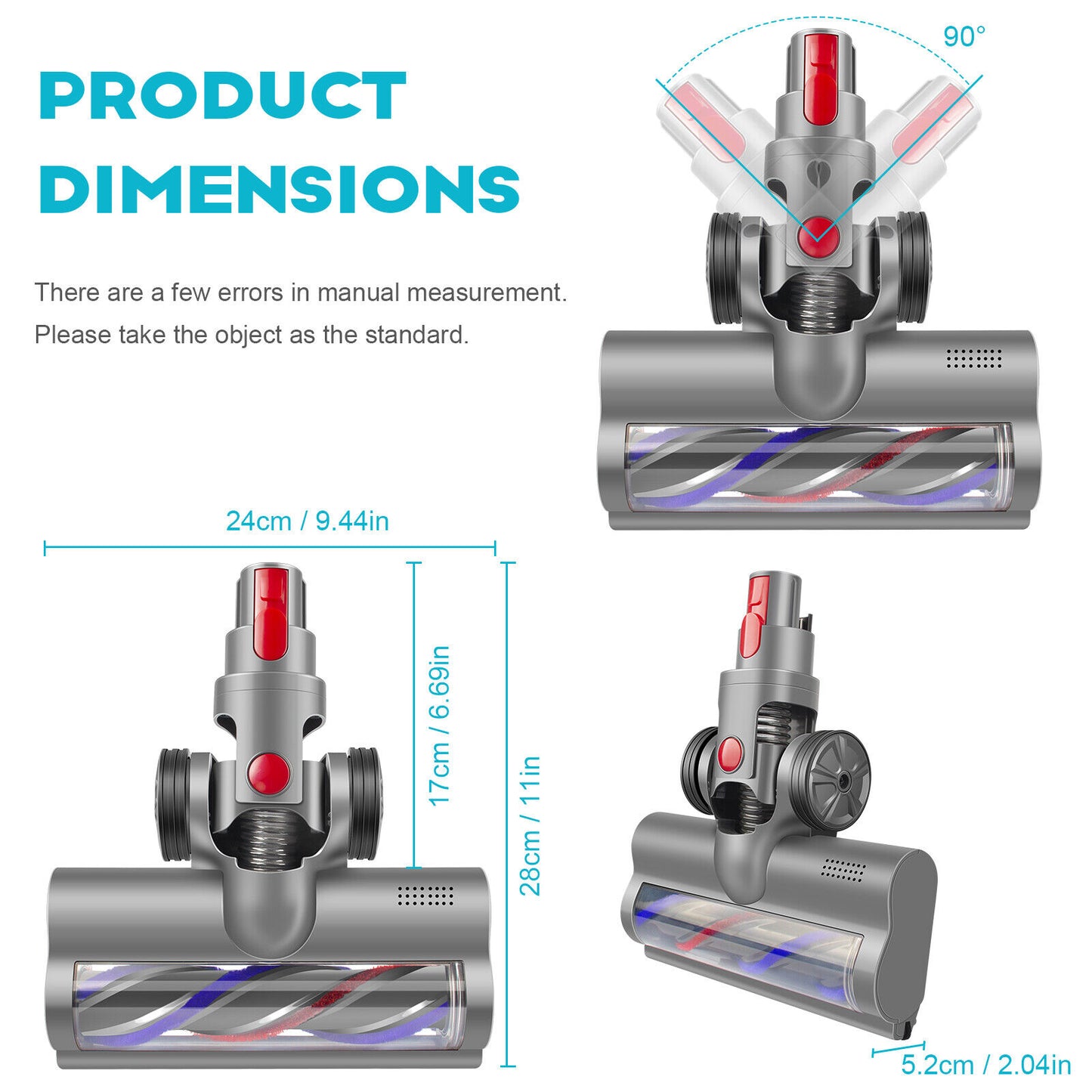 Turbo Brush Roller Compatible with Dyson V7 to V15