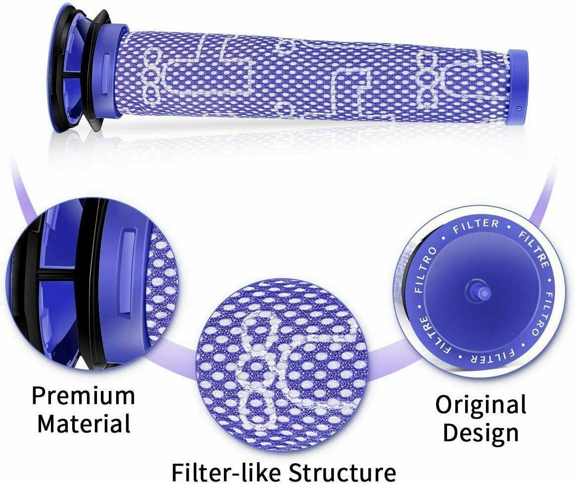 Pre Filter Dyson V6 V7 V8 DC58 DC59 DC61 DC62 DC74 Washable Replacement HEPA